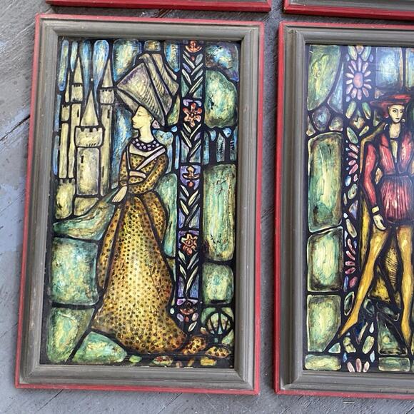 VTG MCM ArtPrint Baron Pictures Framed Harlequin 1950s New York 942 LotOf 4 Rare - Picture 2 of 12